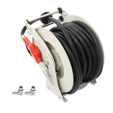 3/4" 50' Fuel Hose Reel Retractable Diesel Hose Reel Auto Refueling Nozzle Gun