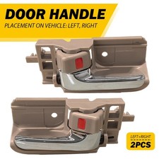 2PCS Beige Chrome Interior Door Handle LH RH For 2003-08 Toyota Corolla Matrix H
