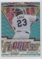 2021 Panini Prizm Fearless Teal Wave Prizm Nelson Cruz #FR-5 0jg3