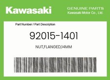 Kawasaki Genuine Nut,Flanged,14Mm - 92015-1401