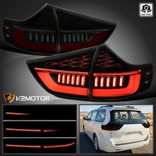 Smoke Fits 2015-2020 Toyota Sienna Full Led Tail Lights Sequential Turn Signal
