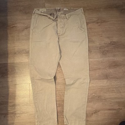 Denim & Supply Ralph Lauren Herren Chino Hose Beige 36x32 ohne Bundfalte