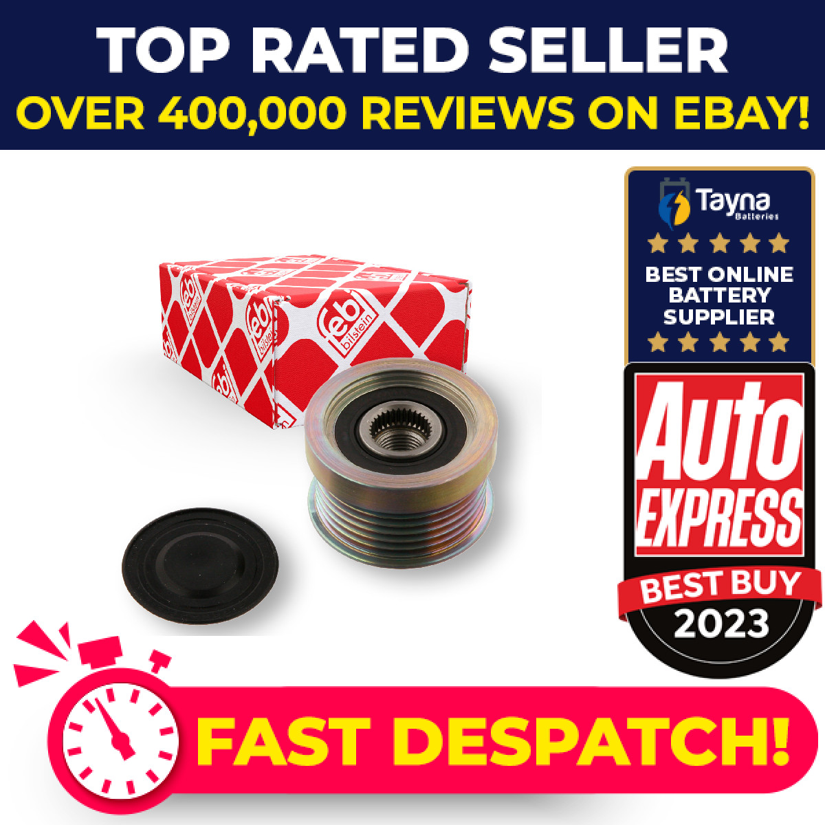 Overrunning Alternator Pulley fits VOLVO S70 874 2.0 2.3 2.4 96 to 00 Clutch New