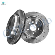 R 330mm Drilled Slotted Brake Rotors For 2011-2013 2015-2019 Jeep Grand Cherokee