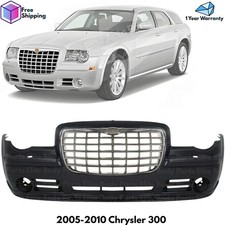 Front Bumper Cover Paintable Grille Assembly Kit For 2005-2010 Chrysler 300