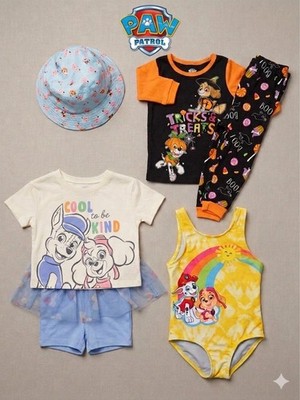 New~Paw Patrol Mixed Bundle, Outfit, PJ s, Sunhat & Bathing Suit, Size 18M