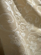 IVORY Floral Upholstery Brocade Fabric 54 in. Sold By The Yard