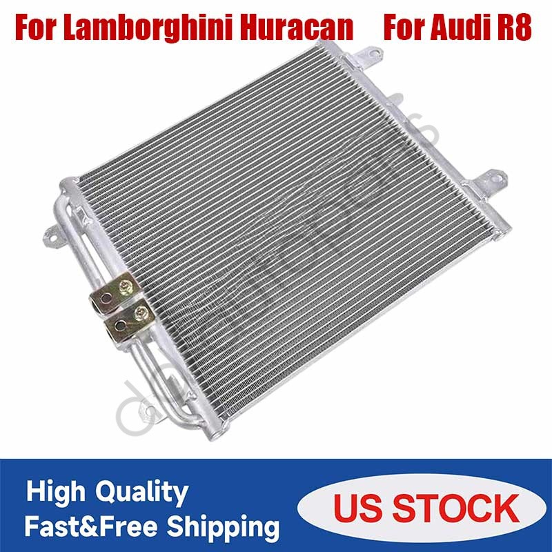 Aluminum A/C Condenser with Bracket for Audi R8 2017-2018 2020-2023 4S0816411A