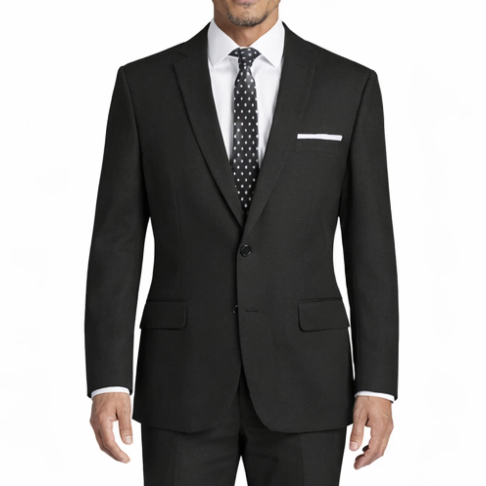 LUCCI Men's Black 2 Button Slim Fit Poplin Polyester Suit, 34S-56L - NEW
Opens in a new window or ta