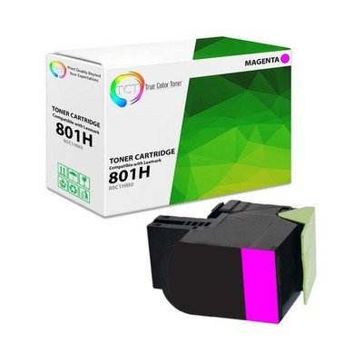 TCT 801H For Lexmark 80C1HM0A CX410de CX410dte Magenta Premium Compatible Toner