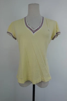 Fay T-Shirt Damen Größe XL Casual Vintage Baumwolle Gelb Logo - Bild 1 von 4