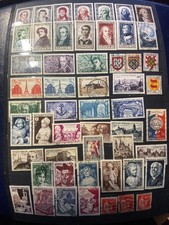 France 1950/54 lot 50 timbres oblitérés avec 2 séries Célébrités COTE 180E