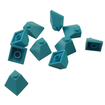 10 NEUE LEGO Slope 45 2 x 2 Double Convex Corner Mittlere Azure