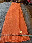 JOTT Orange Acrylic Ribbed Knit Rectangle Scarf Lightweight Logo Patch — photo 3