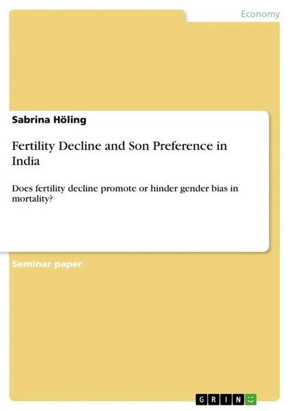 Sabrina HöLing | Fertility Decline And Son Preference In India | Taschenbuch-image