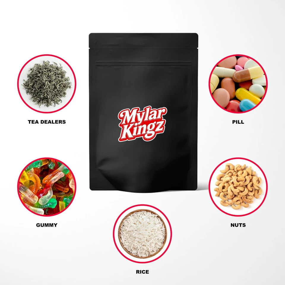 Juego de diseño de bolsas Mylar 3,5 gramos | 100 piezas PARA CADA PAQUETE EN 1 (UNO) DISEÑO ALEATORIO Foto 4 de 4