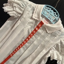 Ruth of Carolina vintage white pleated toddler dress, size T3, USA