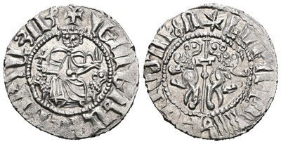 One Medieval Armenian Silver Tram - Sis Cilician Armenia 1198-1219 AD - Levon I