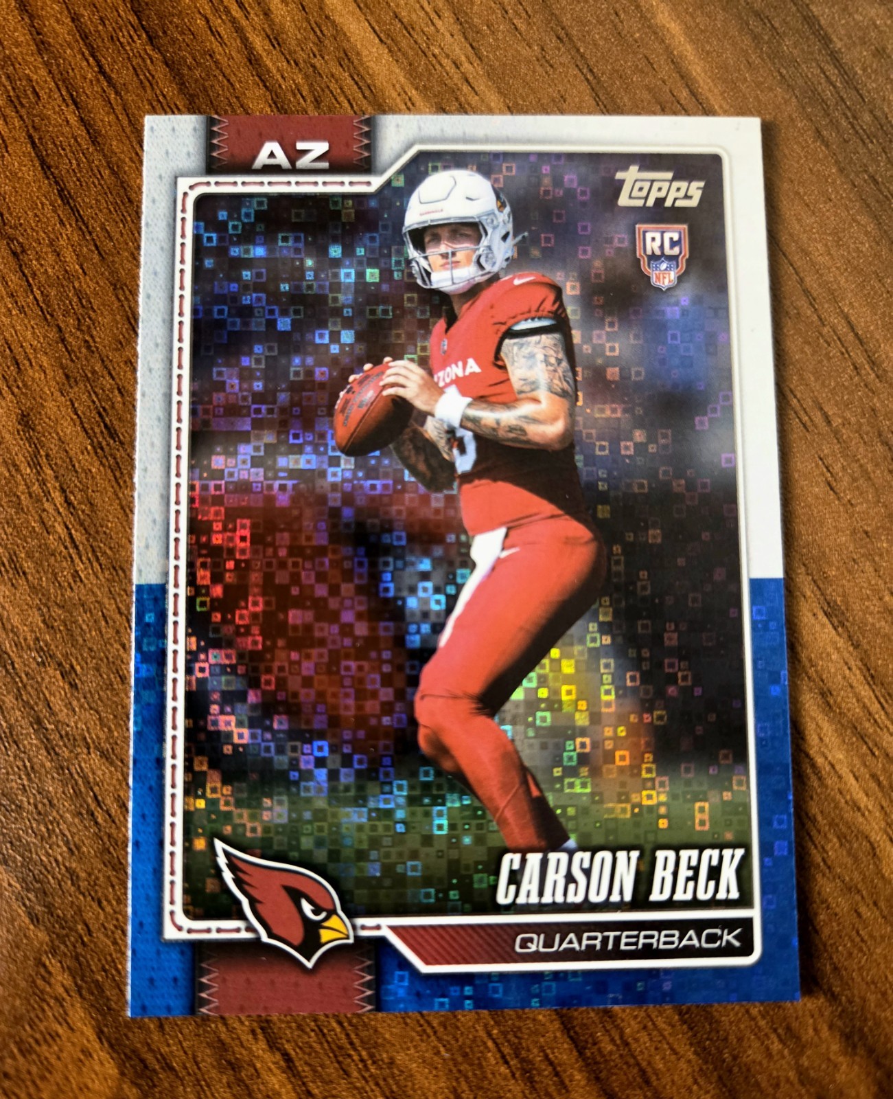 2026 Topps Flagship Football Carson Beck White & Blue Disco RC Cardinals #305