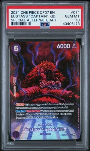 Eustass"Captain"Kid (SP) OP05-074 500 Years in the Future Foil, PSA 10