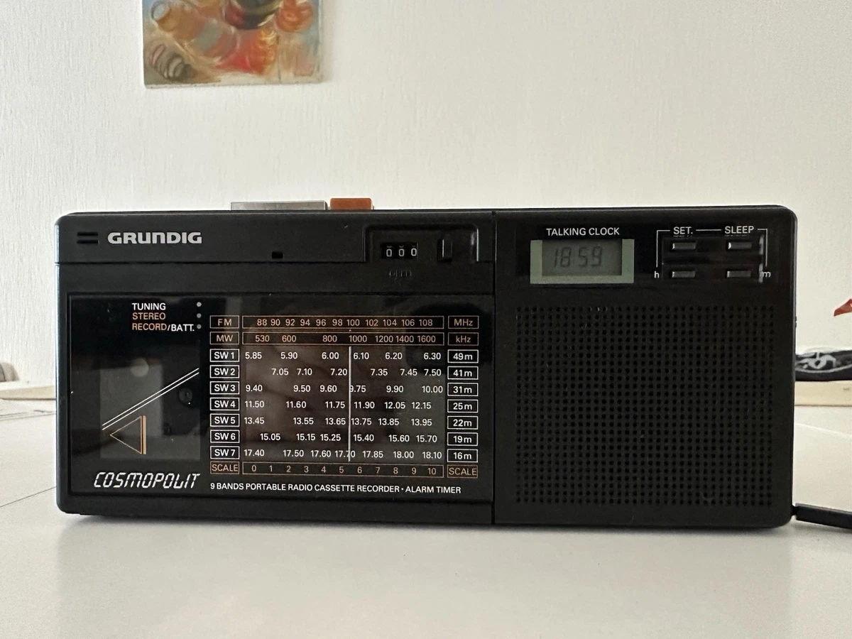 Grundig RR1500 Boombox Radio FM Et Platine Cassette – Occasion Fonctionnel