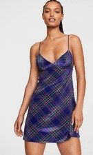 Victoria's Secret Velvet V-Neck Slip Dress Coquette Girl Lingerie Cami SZ.M NWT