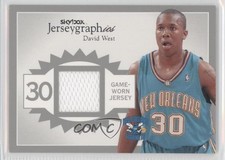 2003-04 Skybox Autographics Jerseygraphics Silver 4/150 David West #J-DW3 p7i
