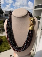 Vintage Joan Rivers Lion Head Torsade, Multi-Strand Necklace, 1990s, Stunning!