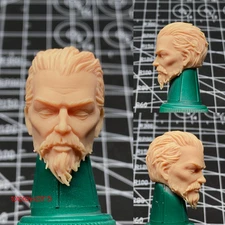 1:6 1:12 1:18 Elderly Male Mage Warrior Head Sculpt For 12" 6" 3.75" Male Figure