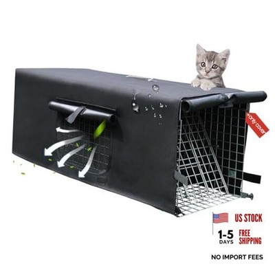 Animal Trap Cage Cover, Trap Cage Cover 32'' x 10'' x 12'' Black Trap Cage Cover