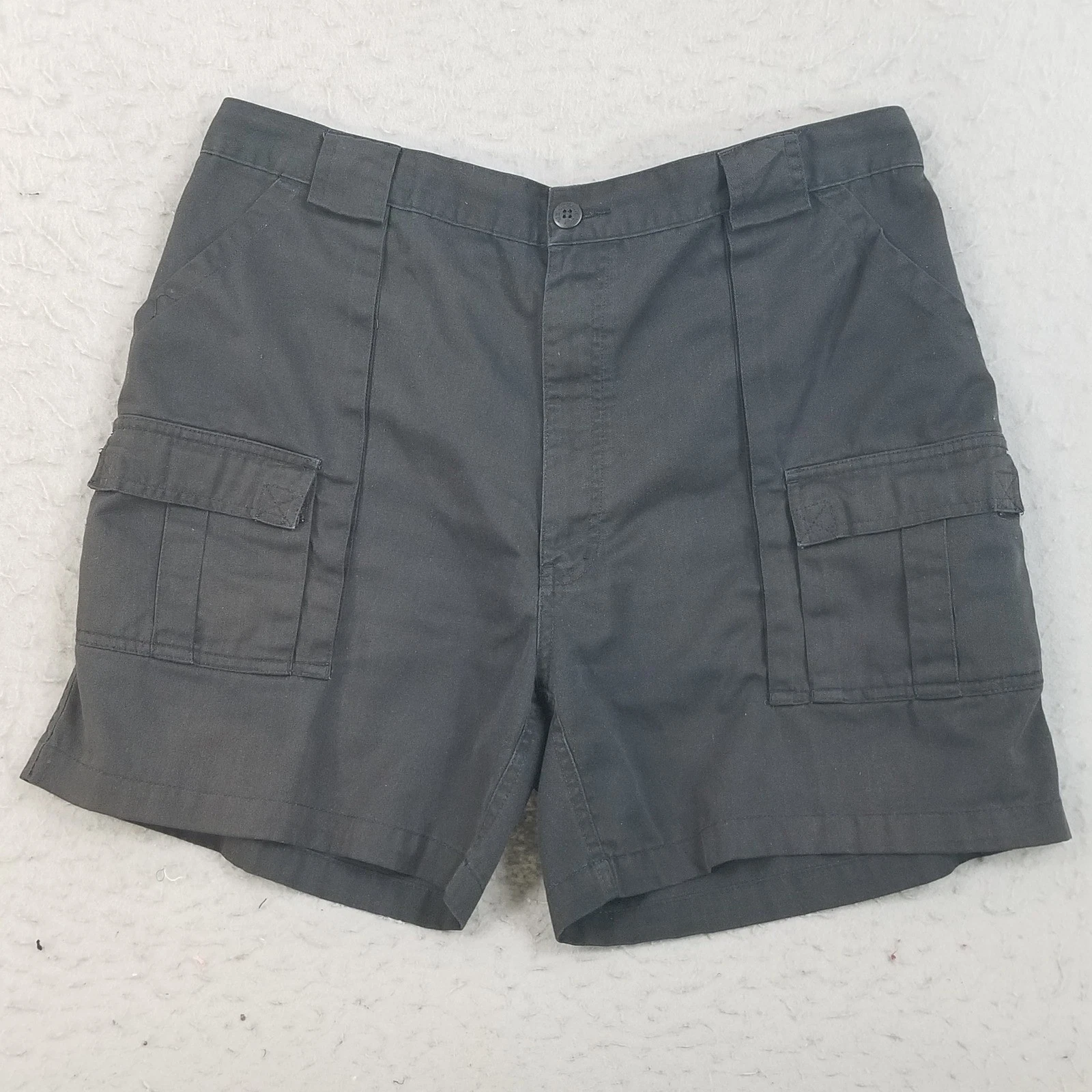 Weekender Cargo Shorts Men 40 Black Sportswear Elastic Waist Utility Pockets