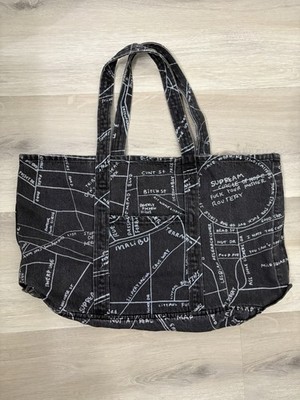 Supreme Gonz Map Denim Tote Bag SS19 Black Backpack Patchwork Supreme Gonz Map Denim Tote Bag SS19 Black Backpack Patchwork