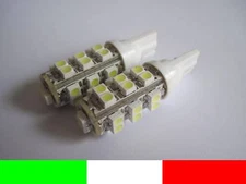 PAIR OF WHITE ALL-GLASS LED BULBS 6000K T10 W5W C2