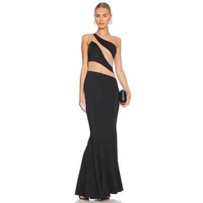 Norma Kamali Snake Mesh Fishtail Gown in Black M/38 | eBay Norma Kamali Snake Mesh Fishtail Gown in Black M/38 | eBay