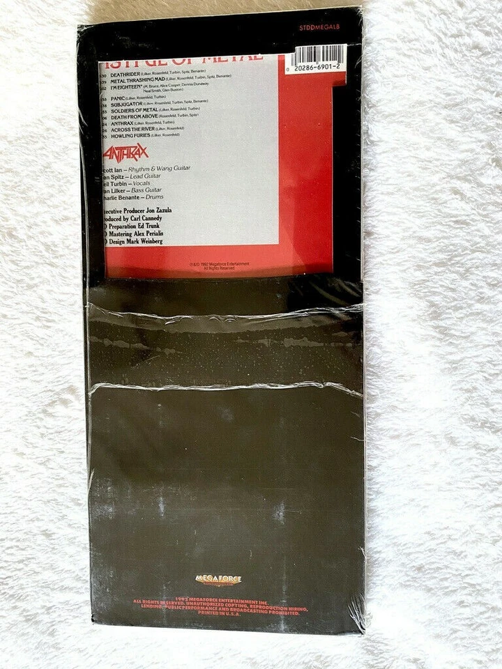 ANTHRAX CD FISTFUL OF METAL SEALED LONGBOX CUSTOM ART MEGA FORCE PROMO BOX SET Foto 4 de 4