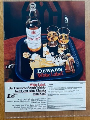 Dewar´s White Label Scotch Whisky Original 1975 Vintage Advert Werbung Reklame