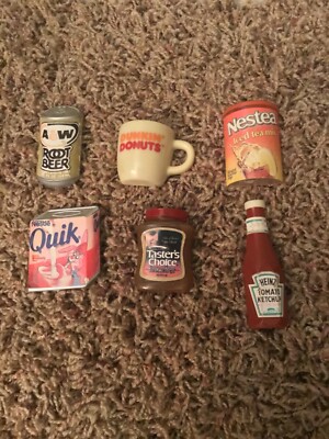 Vintage Icon Beverages & Condiment Magnet Lot of 6 Nestle Heinz A&W Nestea