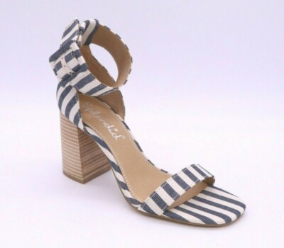 cream chunky heels
