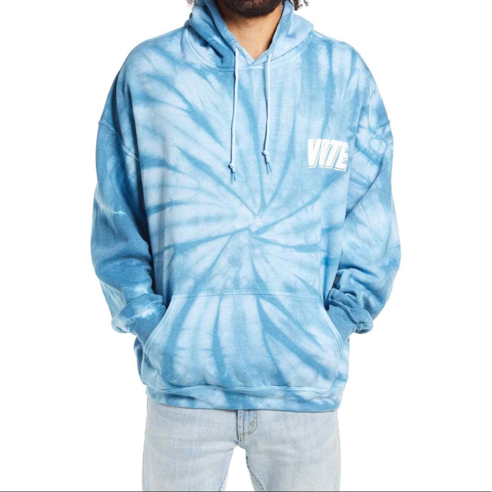 NORDSTROM BP Tie Dye Синий VOTE Толстовка Свитер с карманом-кенгуру AMERICAN Oversize 4590₽