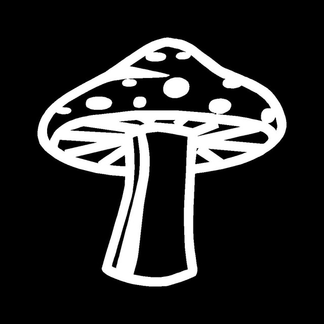 MUSHROOM Vinyl Decal (6" 7" 8", 12 Colors) MD eBay