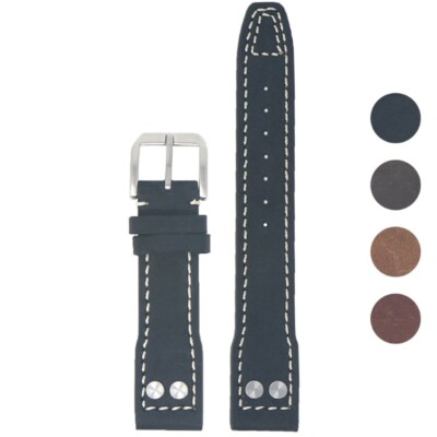 DASSARI Dynasty Vintage AviatorLeather Watch Band Strap 20mm 21mm 22mm 