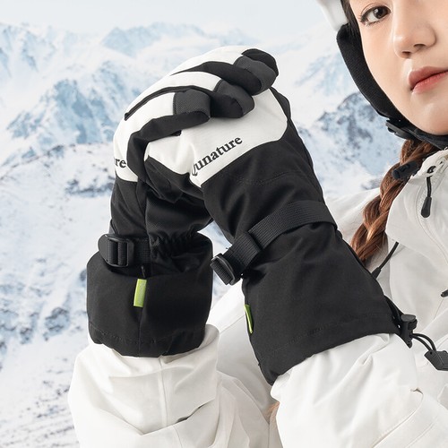 Qunature Winter Schneehandschuhe winddicht wasserdicht Outdoor Snowboard Skihandschuhe - Bild 8 von 11