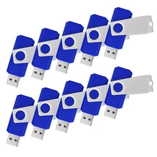 Blue 32GB USB 2.0 Flash Drive Thumb Rotating Pendrive Flash Memory Stick Lot
