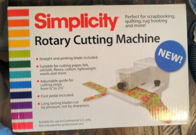 Simplicity 881950 Rotary Cutting Machine Sewing Pinking and straight ...