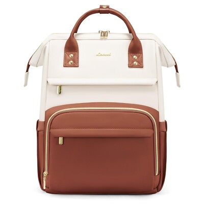 LOVEVOOK Leather Backpack for Women, 15.6 inch Laptop Backpack, Professional ...