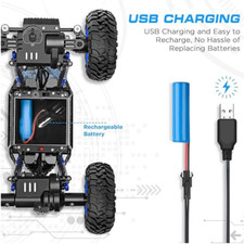 Waterproof Remote Control Truck with 2 Batteries,4x4 Electric Rapidly Off Road