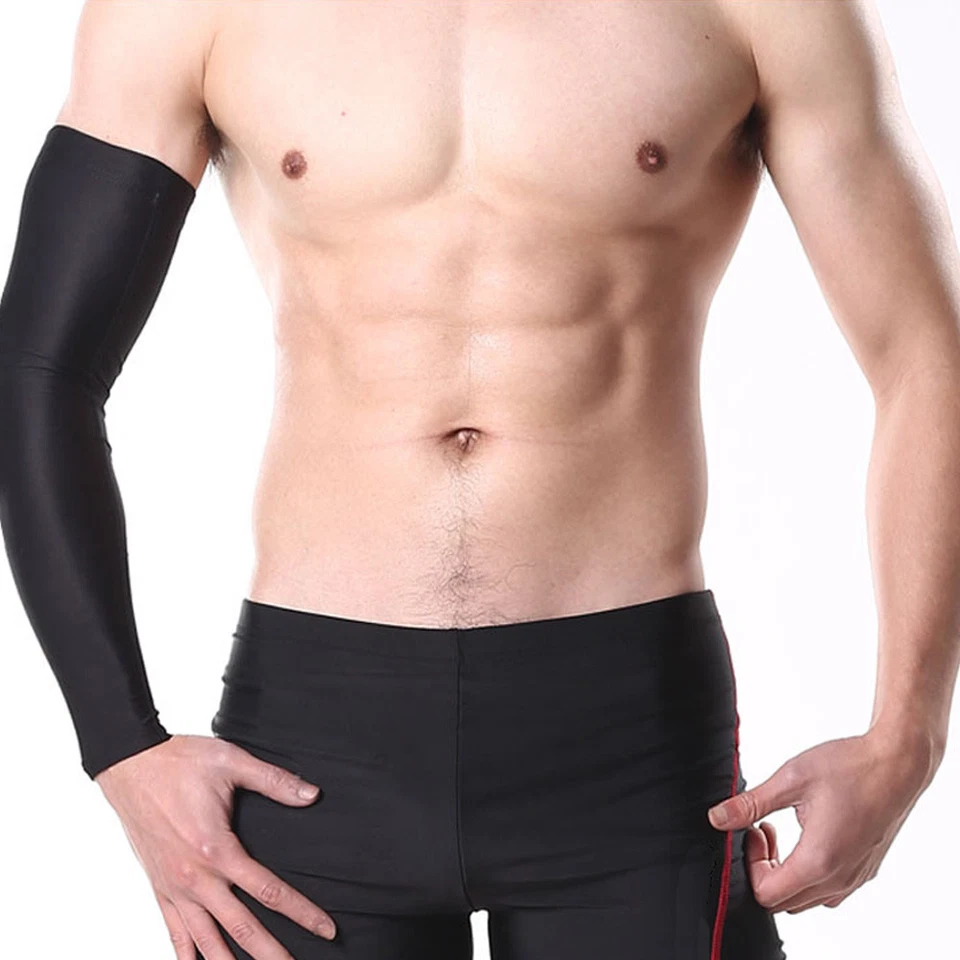 Solid Arm Sleeve Basketball Running Sports UV Sun Protection Protective Gear - Bild 4 von 4