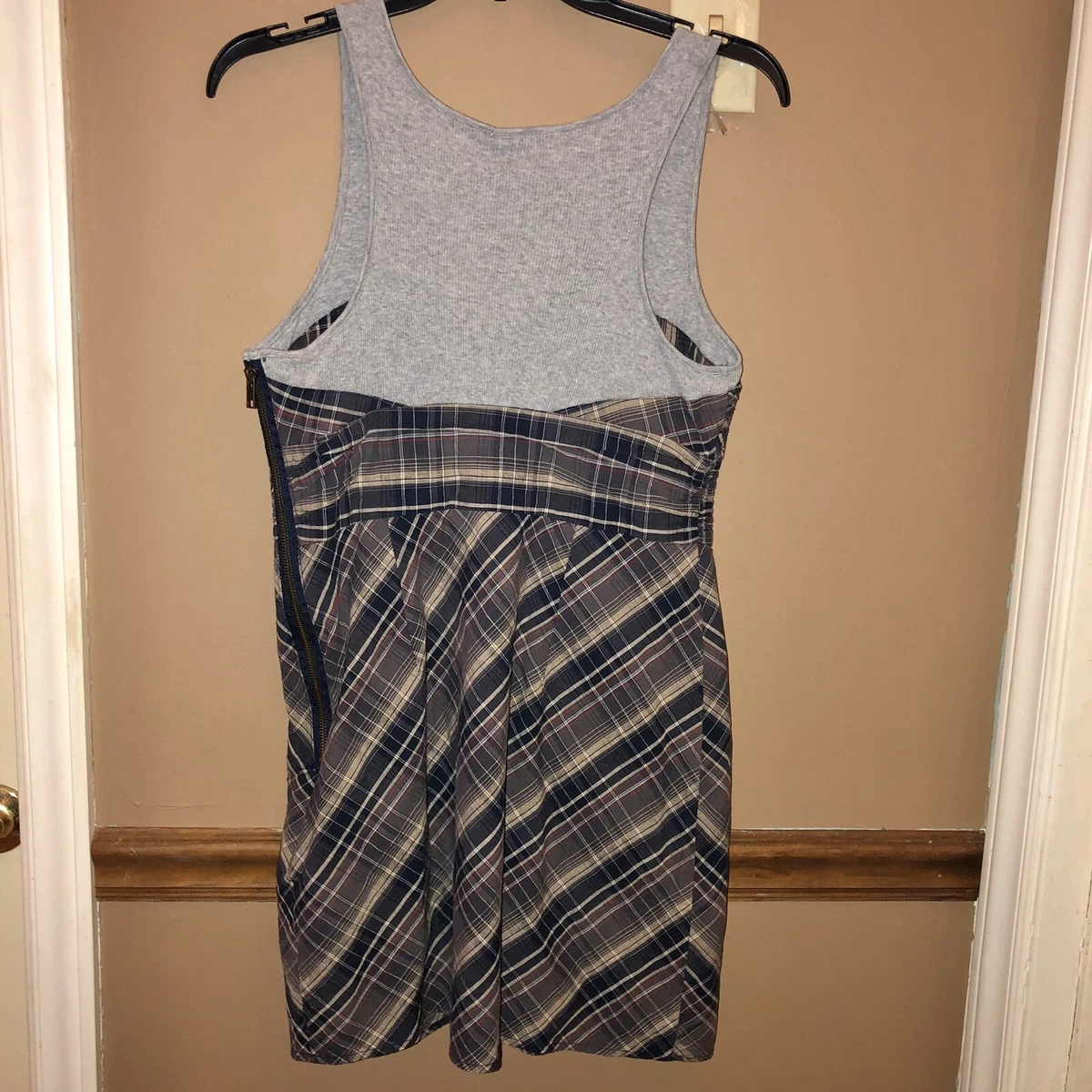 Plaid tank dress top