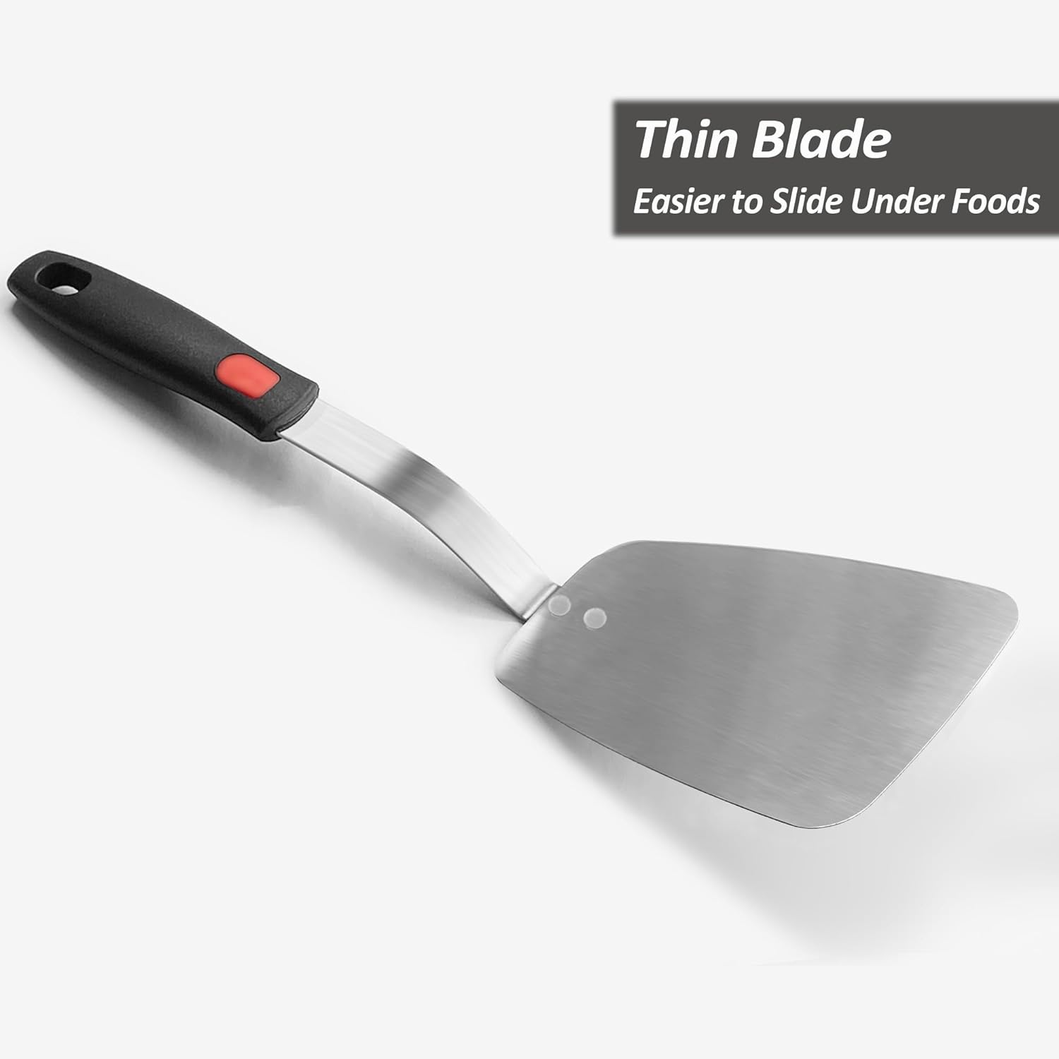 Stainless Steel Flexible Spatula Turner, Thin Metal Spatula Cast Iron