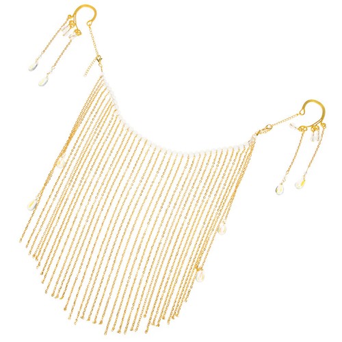 Quaste Gesicht Abdeckung Fringe Kette Hanfu Gesicht Abdeckung - Bild 4 von 12